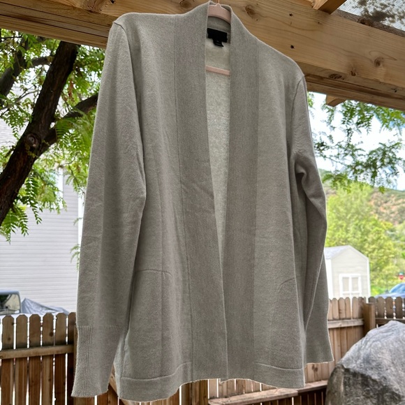 J. Crew NWOT Italian Cashmere Long Open Front Cardigan Sweater Medium - Picture 8 of 16